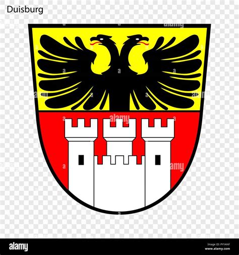 Emblem of Duisburg. City of Germany. Vector illustration Stock Vector
