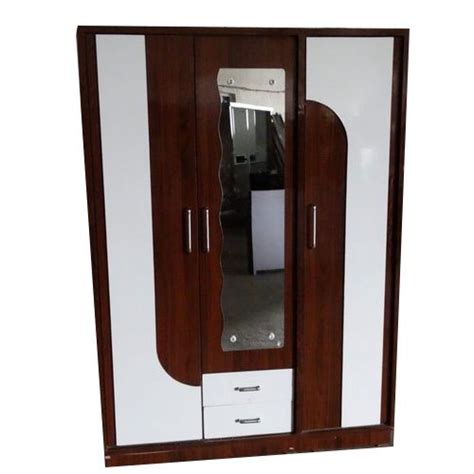 Brown Bedroom Wooden Wardrobe Features Termite Resistance Warranty