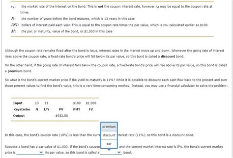 Solved Suppose A Bond Has A Par Value Of 1 000 If The Chegg