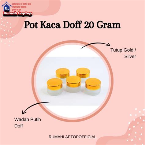 Jual Pot Cream Kaca Gram Wadah Doff Tutup Silver Gold Share In