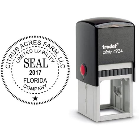 Custom Llc Seal Stamp Standard Professional Seal Simply Stamps