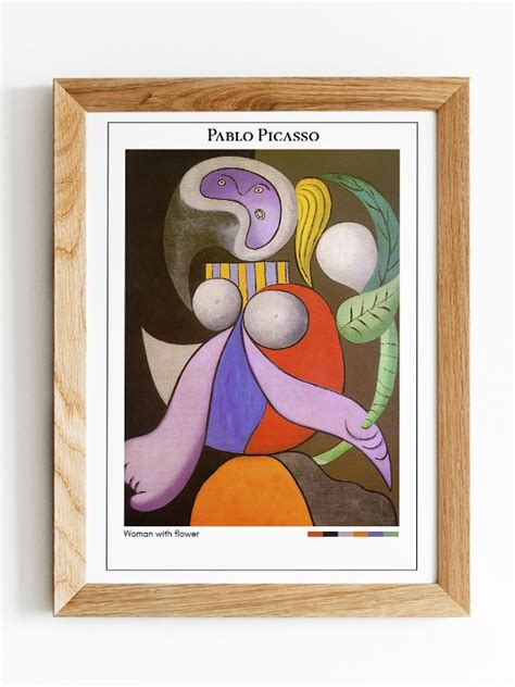 Pablo Picasso Woman With Flower Poster Poster Bask Modelleri Ve