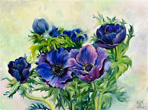 Anemone Flower Painting At PaintingValley Explore Collection Of