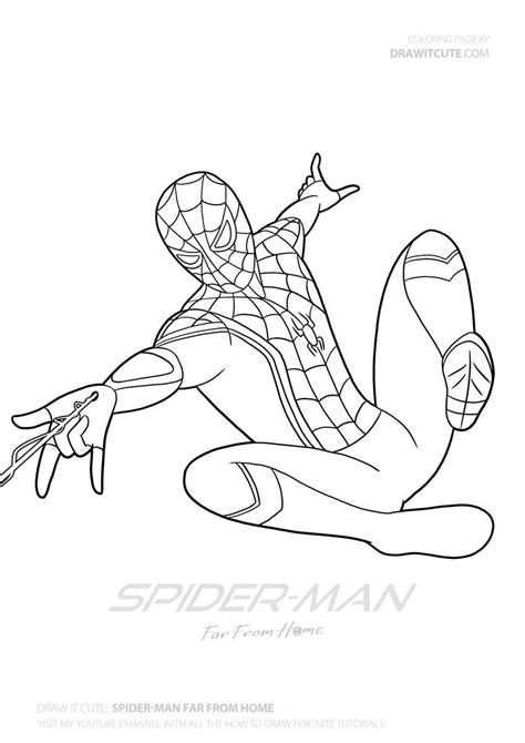 Spider Man Far From Home Colouring Pages Spiderman Coloring Spider