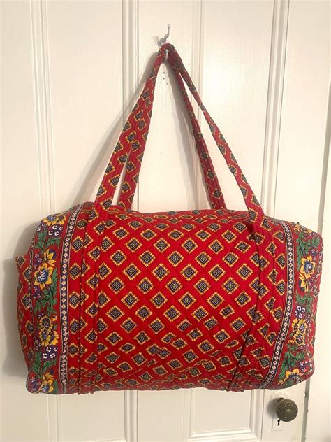 Vera Bradley Weekender Large Duffle Bag Villa Red Gem