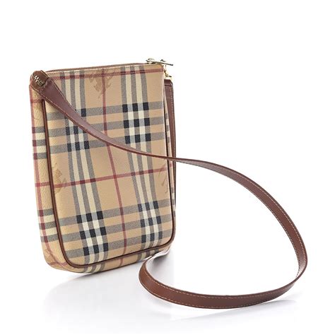 Burberry Haymarket Check Crossbody Bag Brown 527630