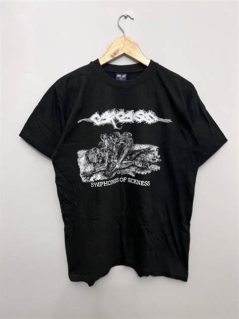 Vintage Rare Vintage 90s Carcass Symphony Of Sickness Band Tee Grailed