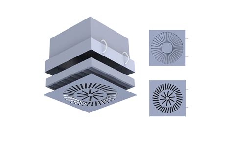 Laminar Flow Swirl Diffuser 6060 With HEPA Filter And Plenum Box