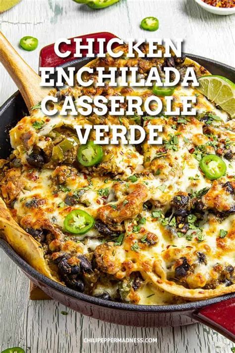 Chicken Enchilada Casserole Verde Tomatillo Recipes Enchilada