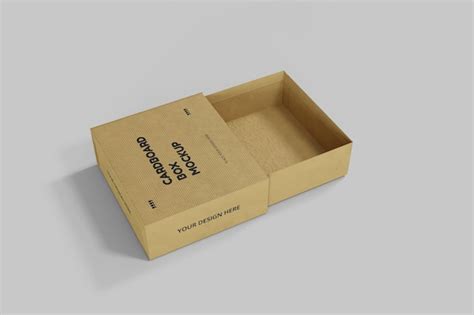 Premium Psd Cardboard Paper Drawer Box Packaging Mockup