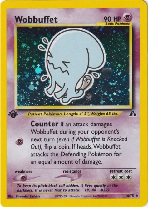 Wobbuffet St Edition Holo Pokemon Enkeltkort Fra Neo