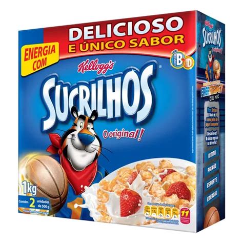 Cereais Kellogg S Sucrilhos Original Em Caixa 1 Kg Contem 2 Pacotes De 500g