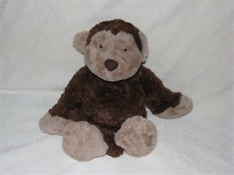 Jellycat Brown Tan Rollo Plush Monkey Stuffed Animal Toy Floppy Jelly