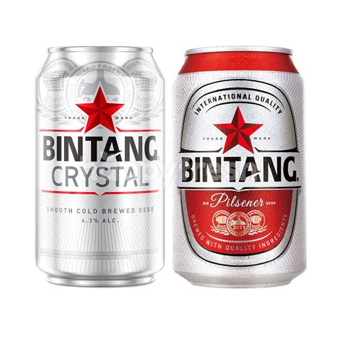 Jual Bintang Pilsener Canned Beer Pack And Bintang Crystal Can