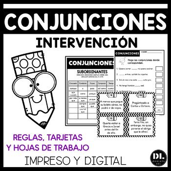 Conjunciones Conjunctions Spanish By Dualati Edu Bilingual Resources