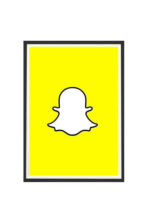 Snapchat Poster with Black Glass Frame