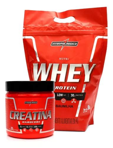 Kit Nutri Whey 907g Creatina Hardcore 150g Integralmedica Frete Grátis