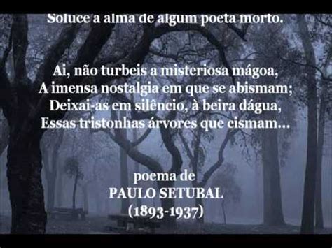 ÁRVORES TRISTES poema de PAULO SETÚBAL YouTube