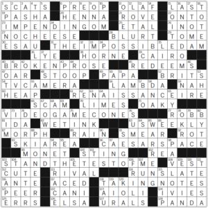 LA Times Crossword Answers Sunday November 6th 2022