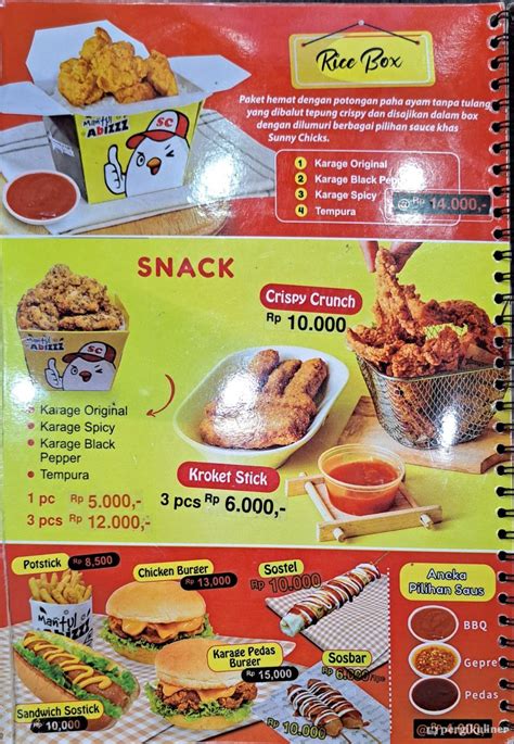 Selalu Diperbarui Menu Sunny Chick Fatmawati