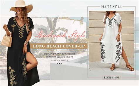 Bsubseach Kaftan Dresses For Women Swimsuit Coverup Beach Caftans Cover Ups For Swimwear