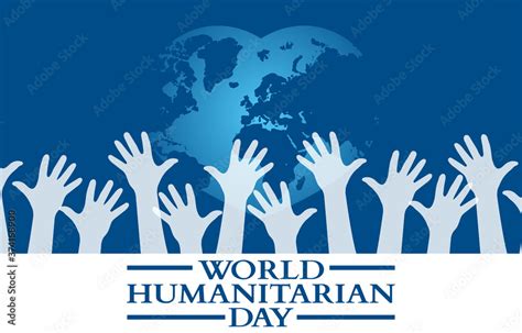 Flat Design Illustration Of World Humanitarian Day Template Design