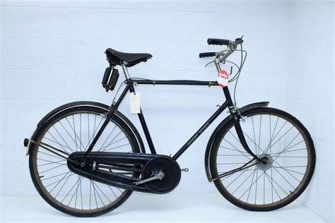 1954 Raleigh Sports 3 Speed Bicycle Black Frugal Average Bicyclist