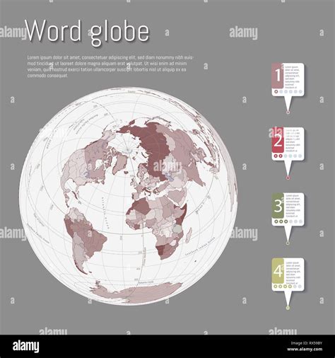 Globo Con Mapa Del Mundo Mundo Planeta Tierra Esfera Ilustraci N