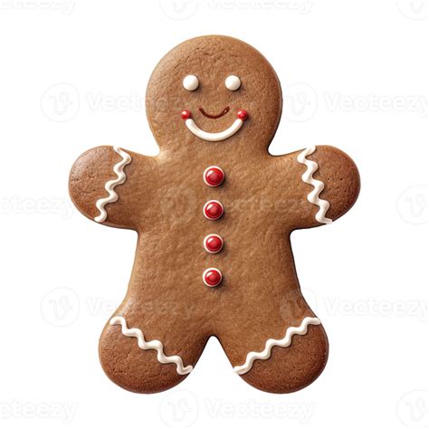 Ai Generated Gingerbread Men Cookie Isolated On Transparent Background