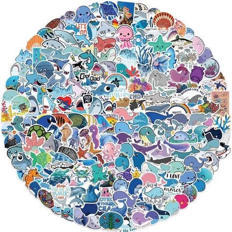 203050 Pcs Ocean Theme Stickers Pack Cartoon Stickers Etsy