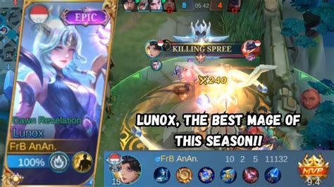 LUNOX THE BEST MAGE FOR THIS SEASON LUNOX GAMEPLAY 2023 MLBB