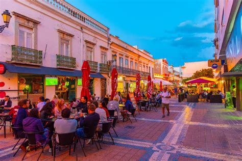 Faro Portugal June 18 2021 Commercial Street Of The Old Town