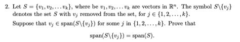 Solved Let S V V Vk Where Be V V Vk Are Vectors Chegg