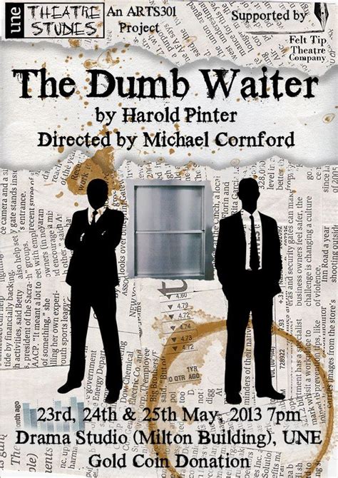 The Dumb Waiter - Harold Pinter | Dumb and dumber, Waiter, Dumb waiter