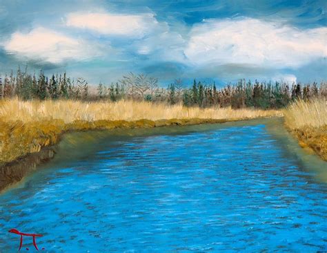 Mississippi River Near Bemidji Painting By Troy Thomas