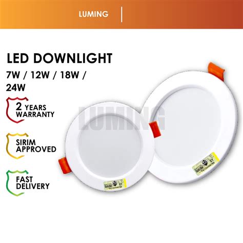 Lmgled Downlight 7w 12w 18w 24w Lampu Siling Rumah Round Down Light