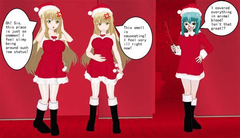 Kissing Bad Santas Helpers By Quamp On Deviantart