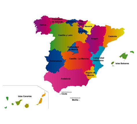 Arriba Foto Mapa De Las Comunidades Autonomas De Espa A En Blanco