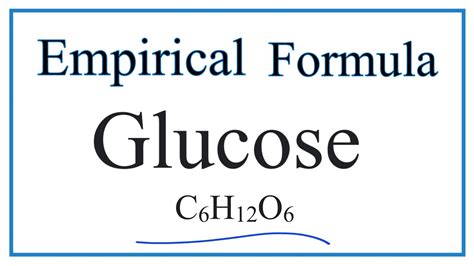 Empirical Formula For Glucose