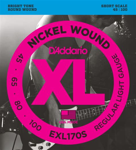 D Addario EXL170S Short Scale 45 100 Satz Mit 4 Saiten E Bass Saiten