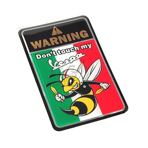 D Motorcycle Stickers Don T Touch My Vespa Warning Decals Case For