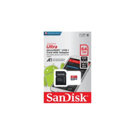 Sandisk Ultra Android Micro Sdxc Gb Mb S Class Uhs I Adapter