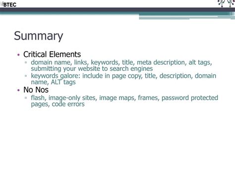 Btec Ncf Dip In Comp Unit Website Development Lesson Search