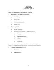 Outline For Cardiovascular Docx Nurs Cardiovascular Chapters