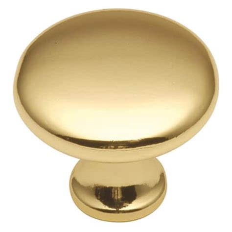 Hickory Hardware Conquest 1 1 8 In Polished Brass Cabinet Knob P14255 3 The Home Depot