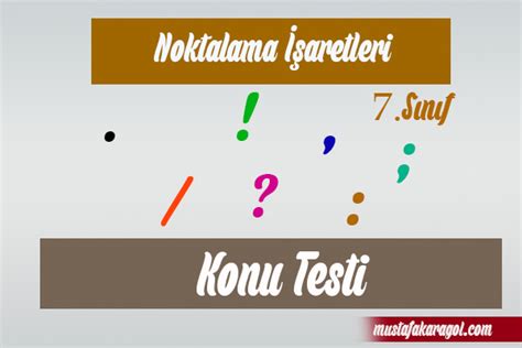 Noktalama Işaretleri Test