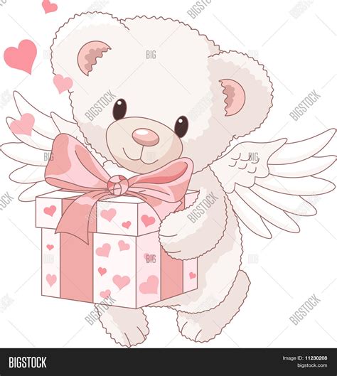 Teddy Bear Angel Vector And Photo Free Trial Bigstock