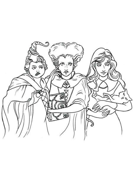 Hocus Pocus Coloring Pages Free Printable