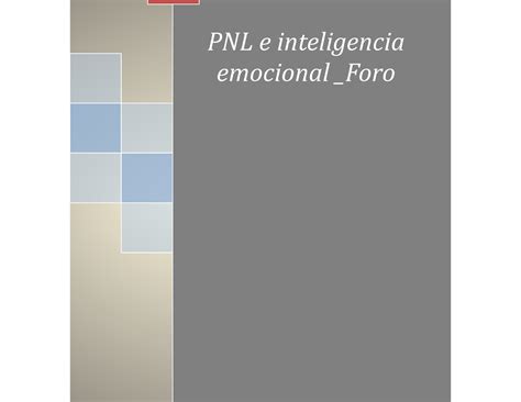 PNL E Inteligencia Emocional PNL E Inteligencia Emocional Foro 2022