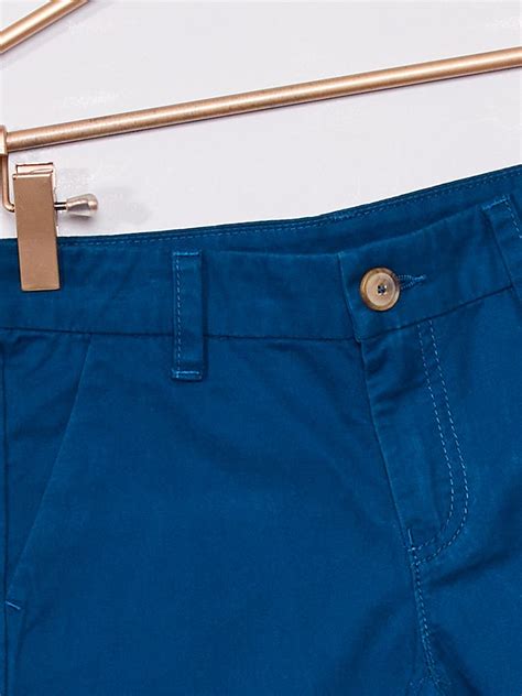 Bermudas Tipo Chino De Algod N Azul Poseidon Kiabi